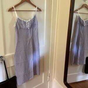 Rouje Purple Gingham Ivona Dress FR36